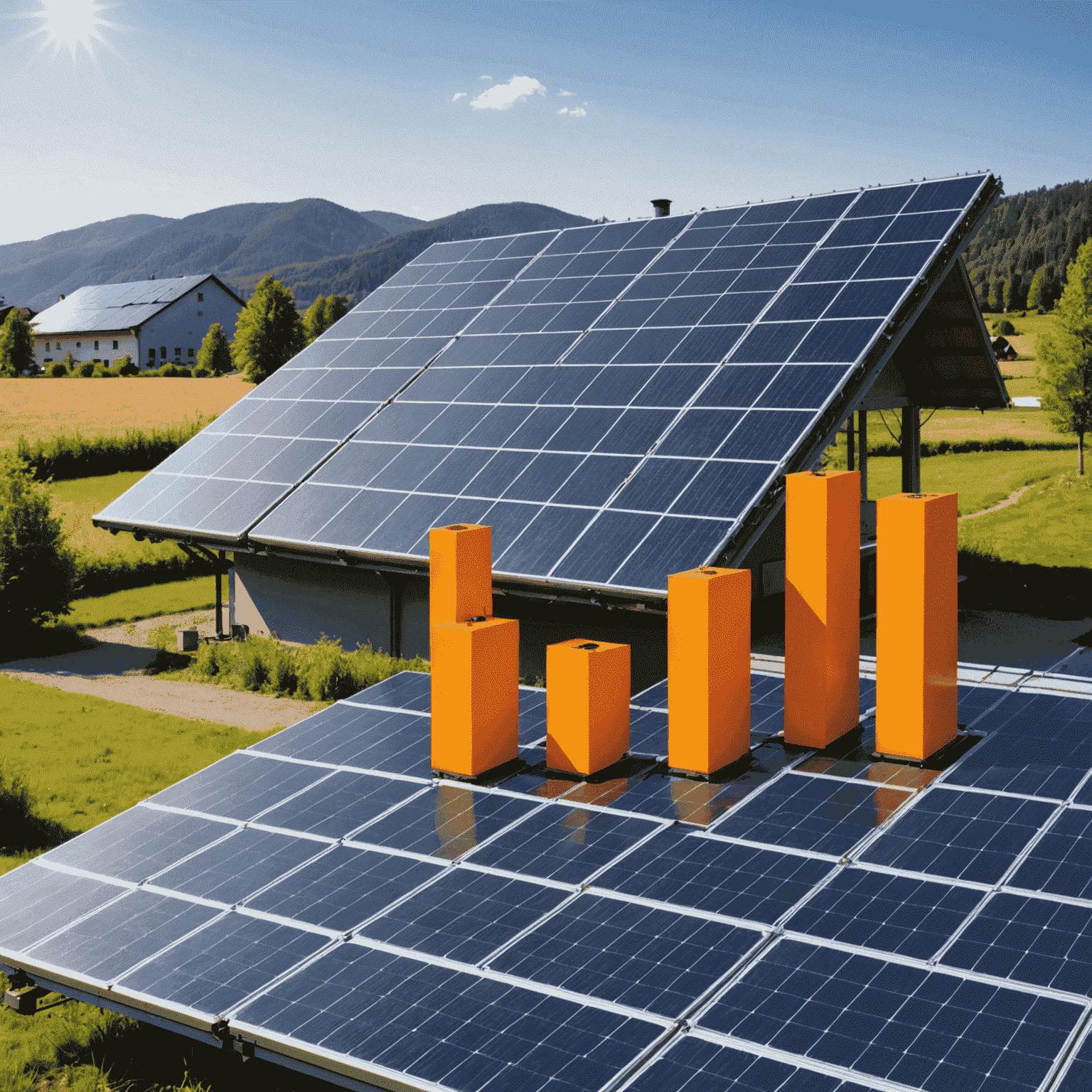 Grafik, die das Wachstum der Arbeitsplätze in der deutschen Solarbranche über die letzten 10 Jahre zeigt. Ein steiler Anstieg verdeutlicht den wirtschaftlichen Boom.